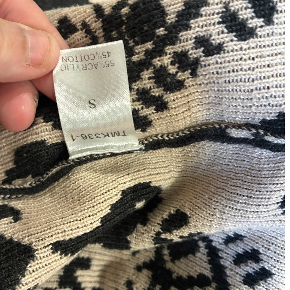 THML Black Cream Geometric print Cardigan - S - Tribal Print  Open Front - Picture 10 of 13